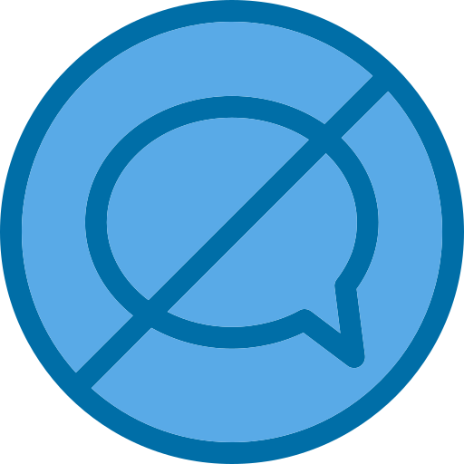 대화 금지 Generic Blue icon