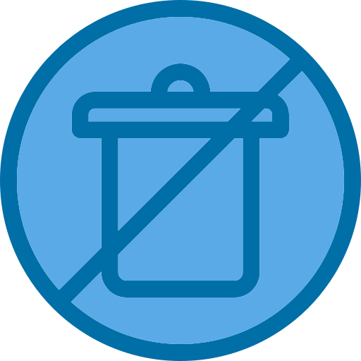 ゴミ捨て禁止 Generic Blue icon