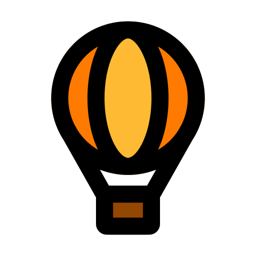 globo aerostático Generic Outline Color icono