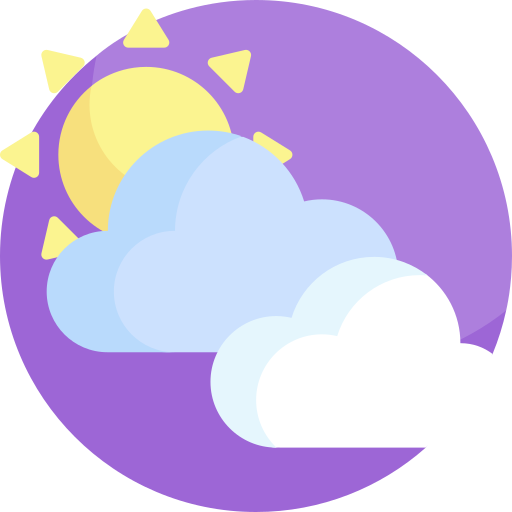 słoneczny Detailed Flat Circular Flat ikona