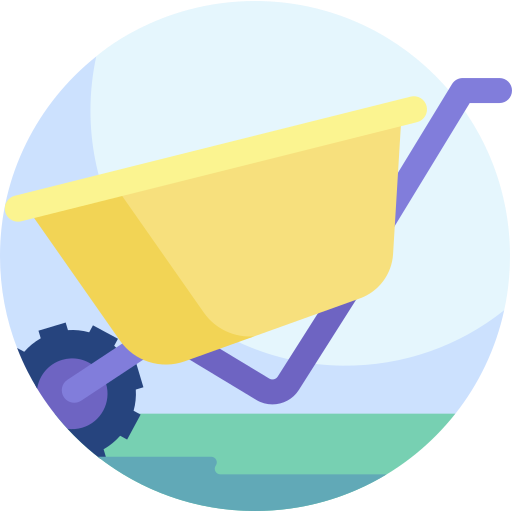 Wheelbarrow Detailed Flat Circular Flat icon