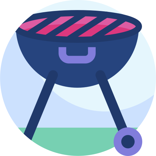 grill Detailed Flat Circular Flat ikona