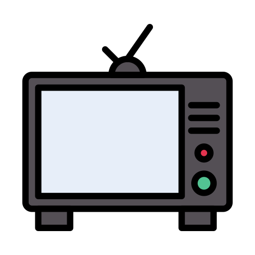 televisión Vector Stall Lineal Color icono