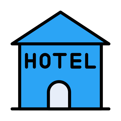 Hotel Vector Stall Lineal Color icon