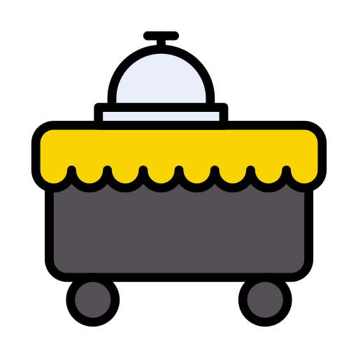 Food trolley Vector Stall Lineal Color icon