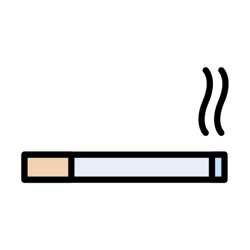 cigarrillo Vector Stall Lineal Color icono