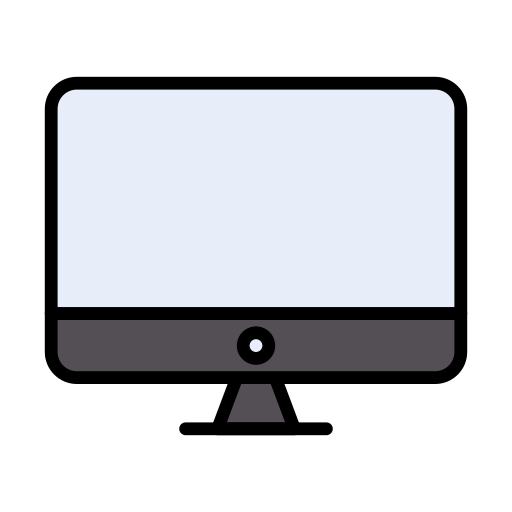 monitor Vector Stall Lineal Color icon