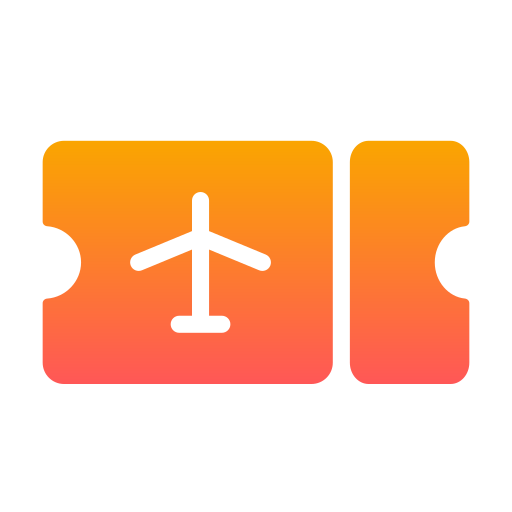 billete de avión Generic Flat Gradient icono