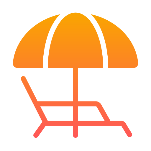 silla de playa Generic Flat Gradient icono