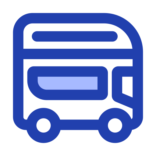二階建てバス Generic Blue icon
