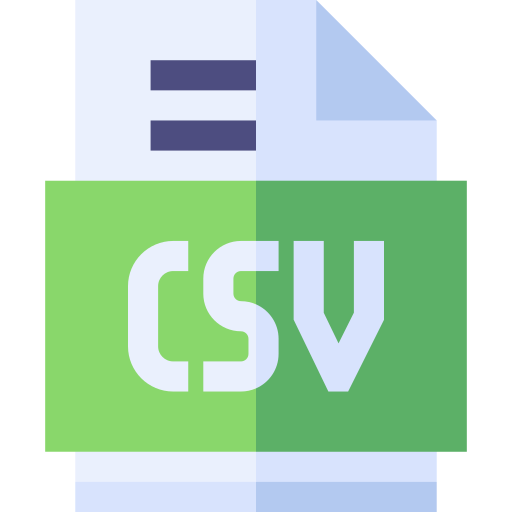 csv Basic Straight Flat icon