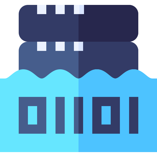Data lake Basic Straight Flat icon