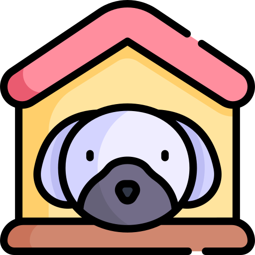dom dla zwierząt Kawaii Lineal color ikona