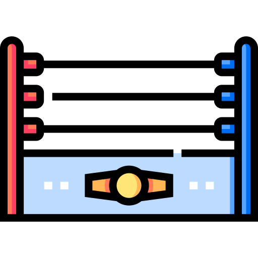 Wrestling Detailed Straight Lineal color icon