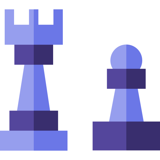 schaken Basic Straight Flat icoon