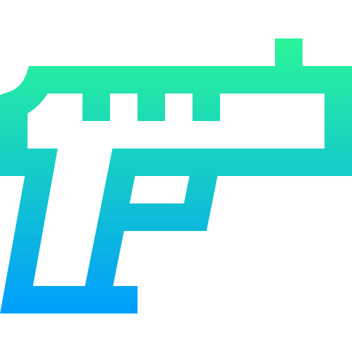 Gun Super Basic Straight Gradient icon