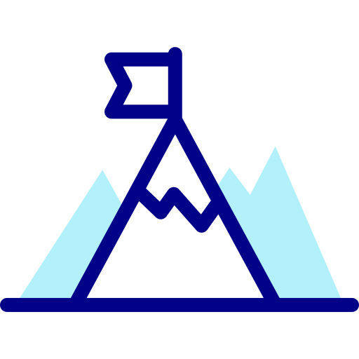 montaña Detailed Mixed Lineal color icono