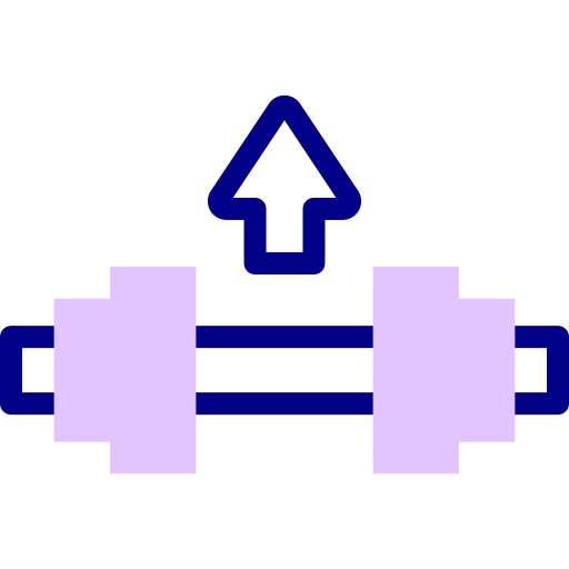 Weight lifting Detailed Mixed Lineal color icon