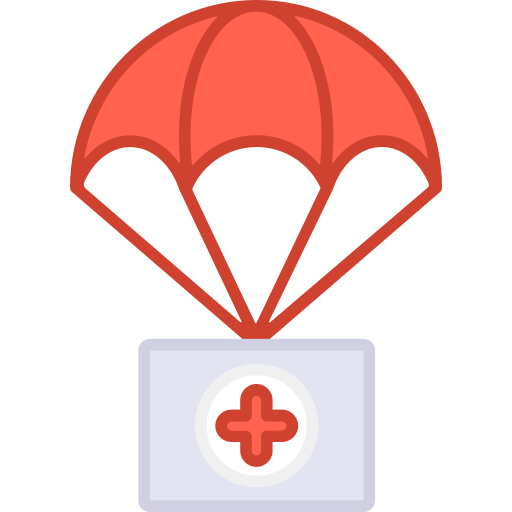 parachute Generic Flat icoon