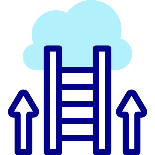 Cloud Detailed Mixed Lineal color icon
