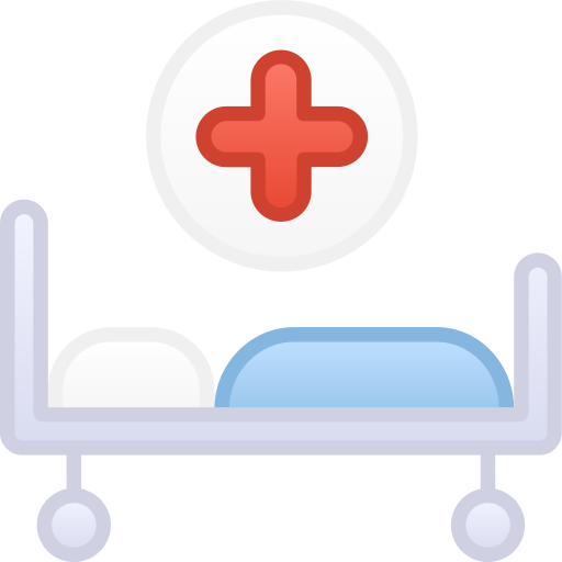 Łóżko medyczne Generic Flat Gradient ikona