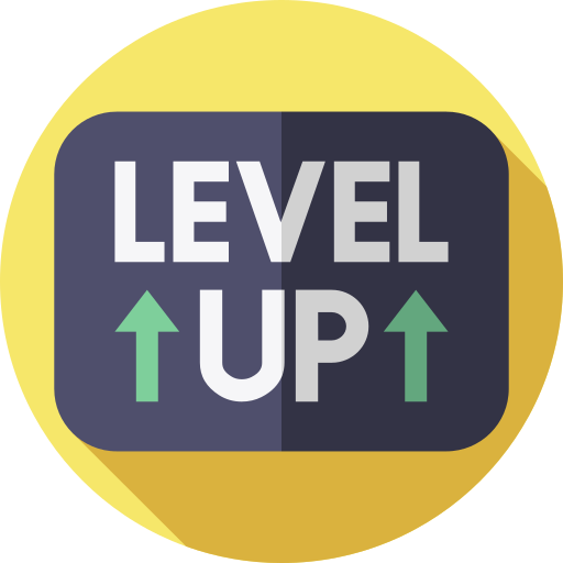 Level up Flat Circular Flat icon