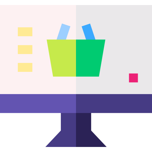 online winkelen Basic Straight Flat icoon