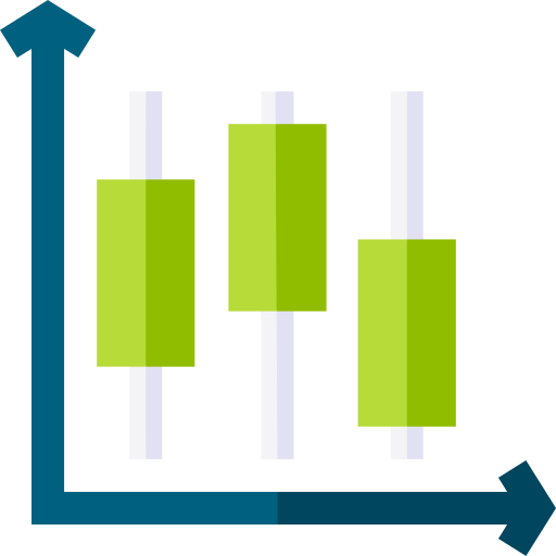 gráfico de velas Basic Straight Flat icono