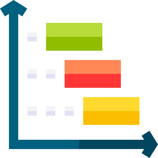 staafdiagram Basic Straight Flat icoon