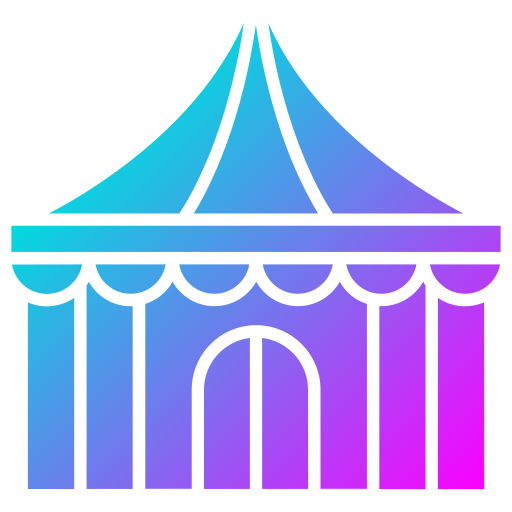 Цирковой шатер Generic Flat Gradient иконка