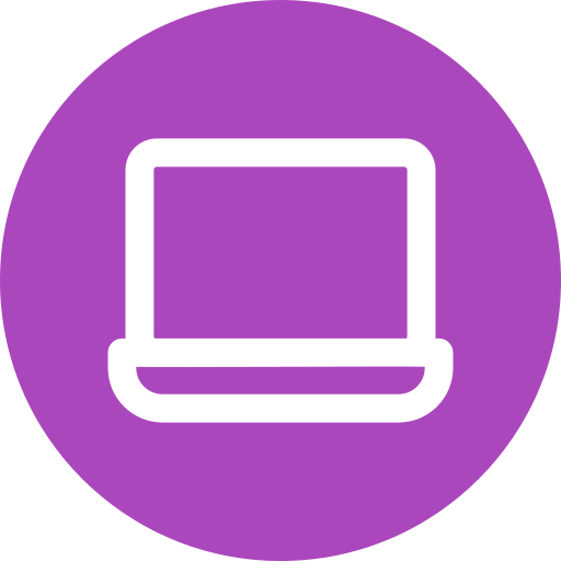 ordenador portátil Generic Circular icono
