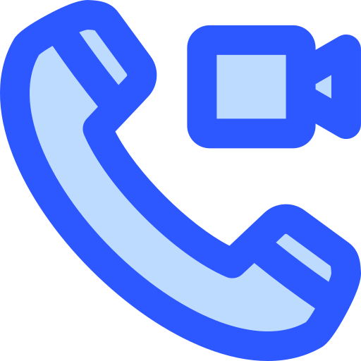 Video call Generic Blue icon