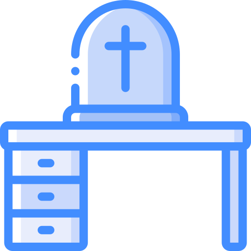 책상 Basic Miscellany Blue icon