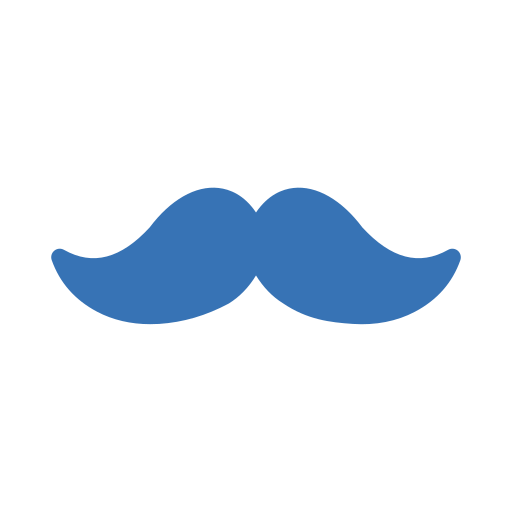 Mustache Generic Blue icon