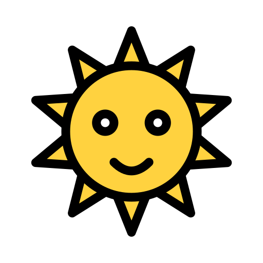 Sun Generic Outline Color icon