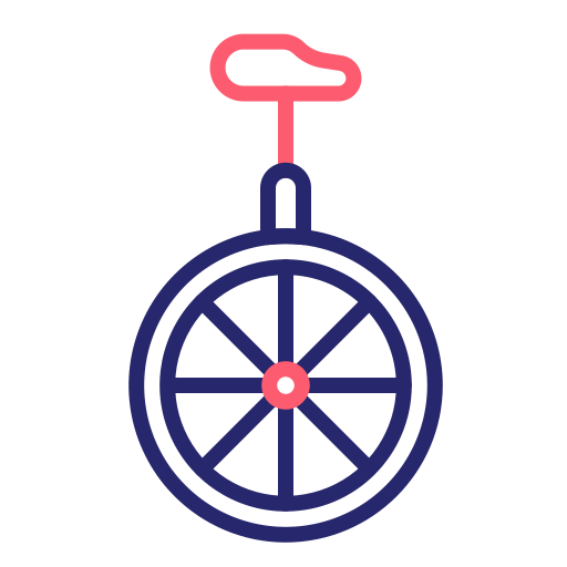 Monocycle Generic Outline Color icon