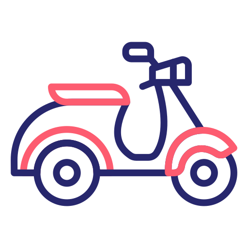 scooter Generic Outline Color icona