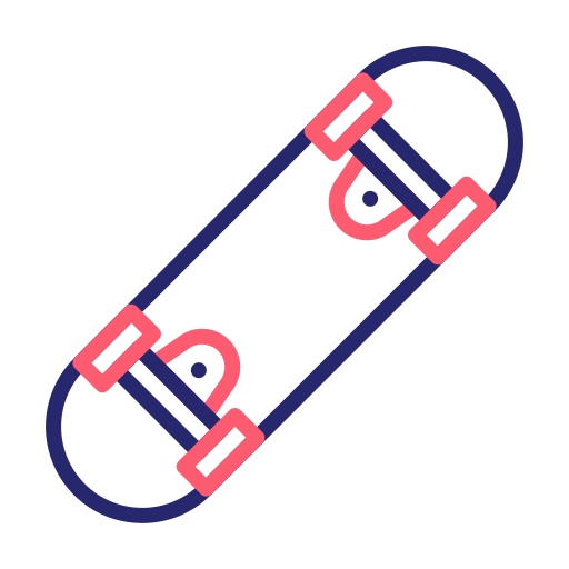 skateboard Generic Outline Color icon