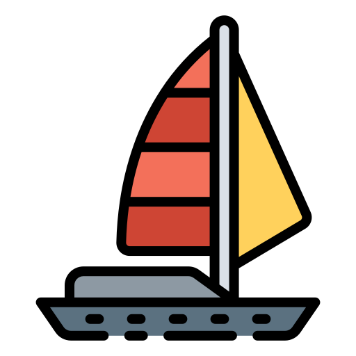 barca a vela Good Ware Lineal Color icona