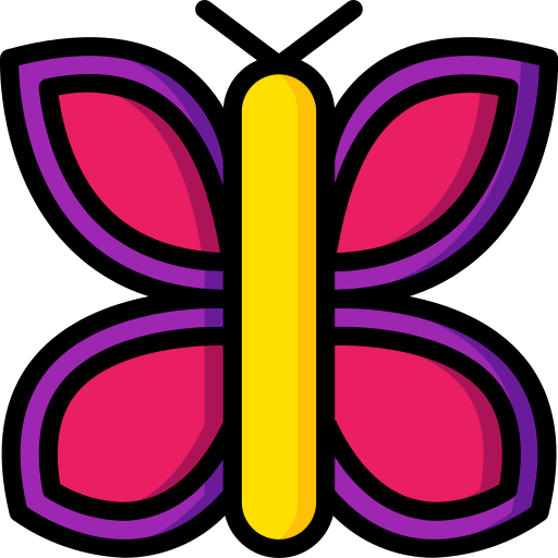 Бабочка Basic Miscellany Lineal Color иконка