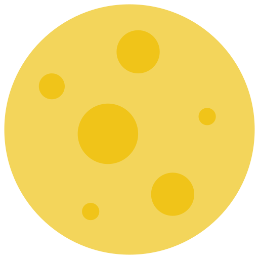 lune Basic Miscellany Flat Icône