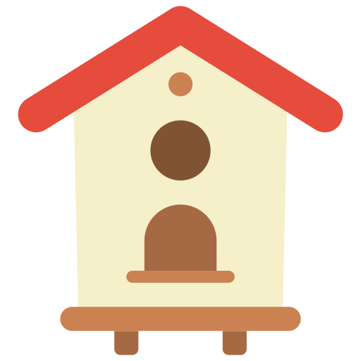 casa de pájaros Basic Miscellany Flat icono