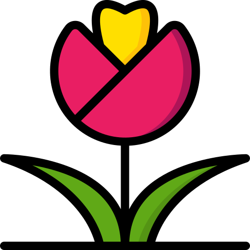 tulipan Basic Miscellany Lineal Color ikona