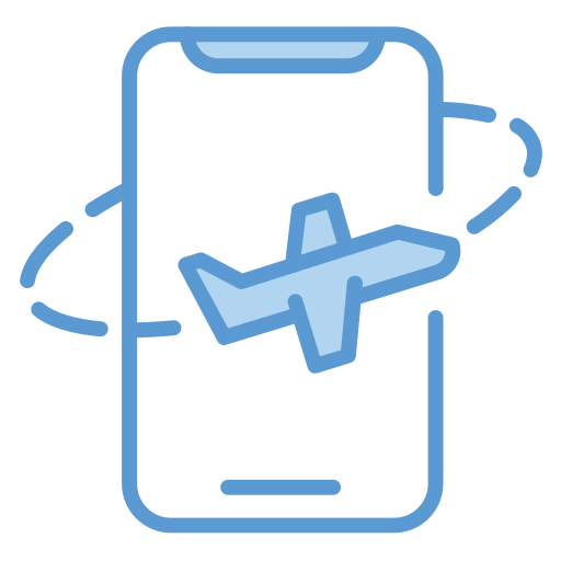Airplane ticket Generic Blue icon