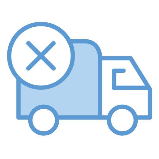 Delivery cancelled Generic Blue icon