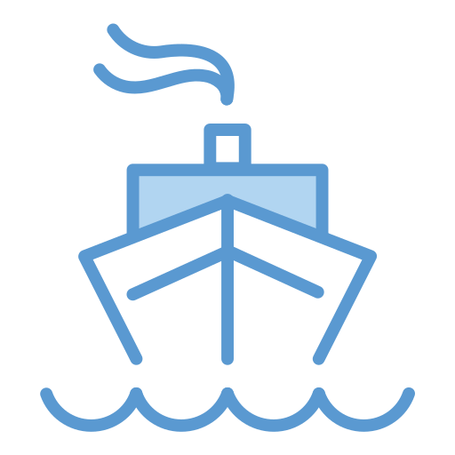 Ship silhouette Generic Blue icon