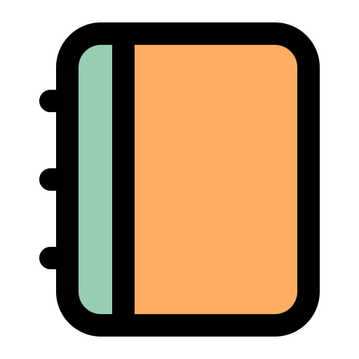連絡帳 Generic Outline Color icon