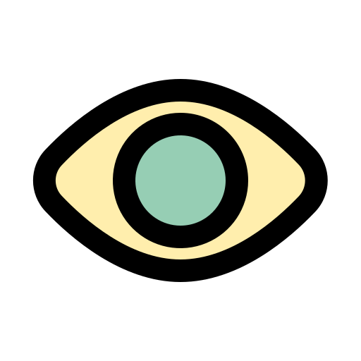 oog Generic Outline Color icoon