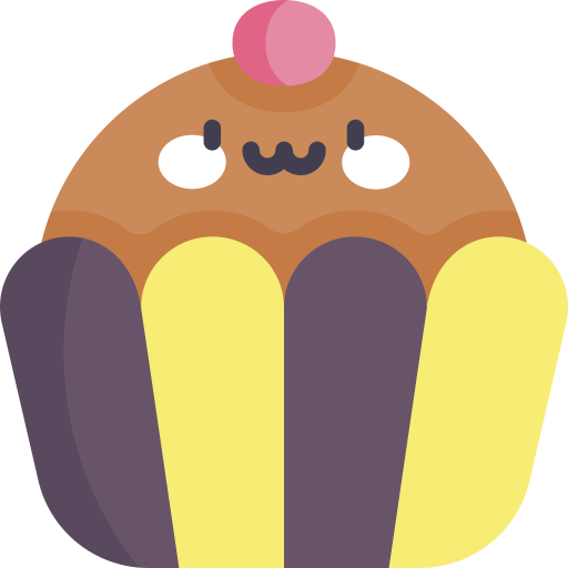 cupcake Kawaii Flat icona