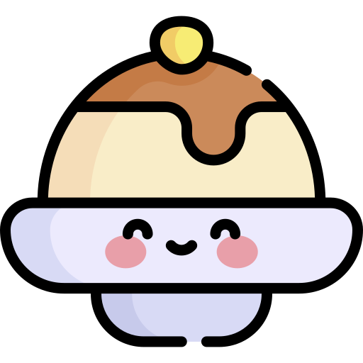 Pudding Kawaii Lineal color icon